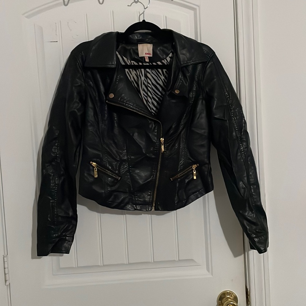 Black leather jacket